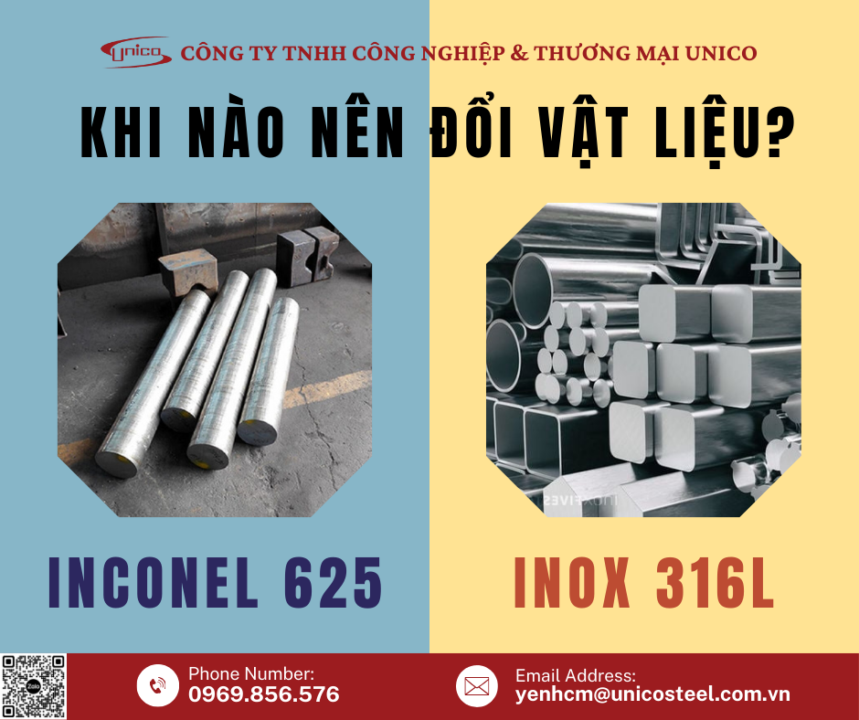 BÁN INCONEL 625 – GIẢI PHÁP THAY THẾ 316L TRONG MÔI TRƯỜNG KHẮC NGHIỆT